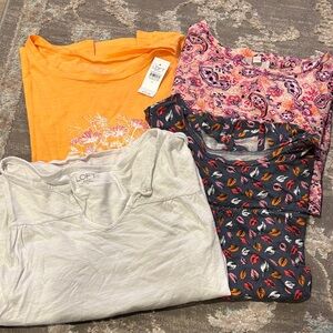LOFT Women's T-Shirt Collection - Orange, White, Multicolored